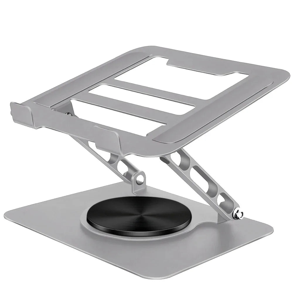 Laptop Stand for Desk, Adjustable Computer Stand with 360° Rotating Base, Ergonomic Laptop Riser for Collaborative Work, Foldabl