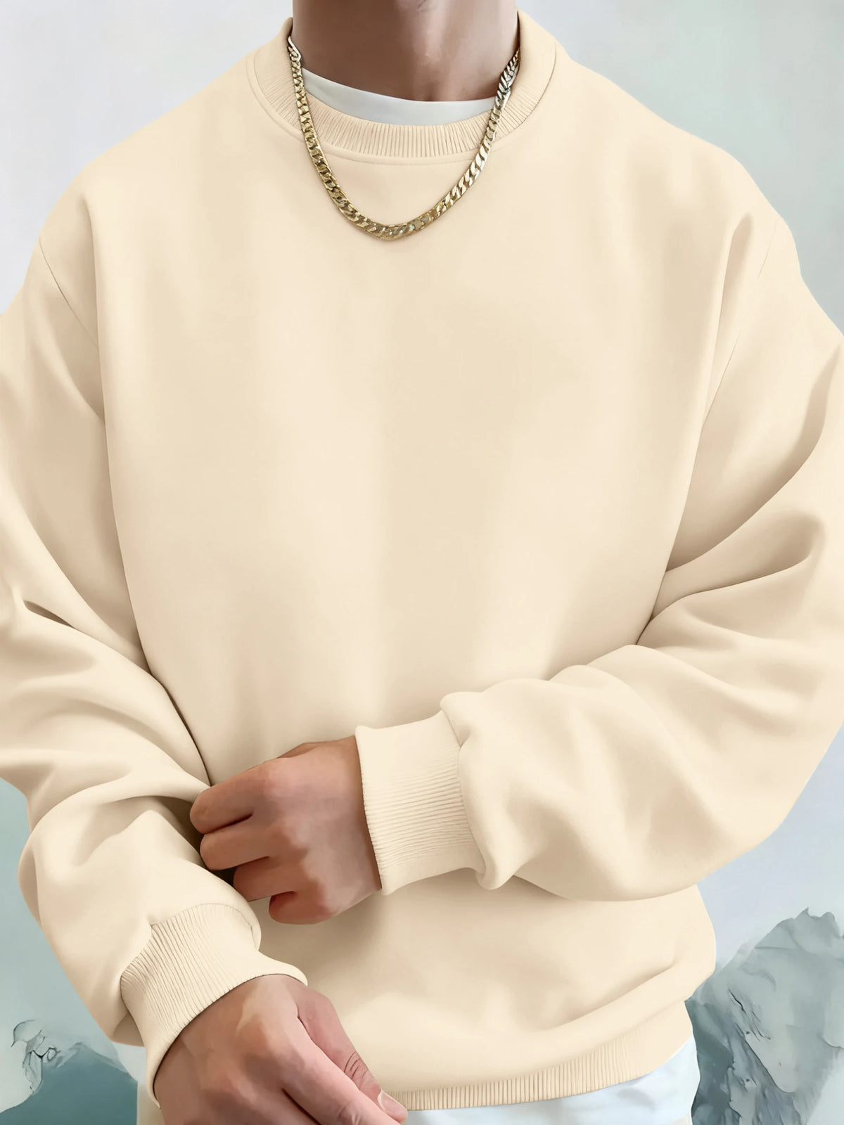 Man'S Fleece Autumn Tops Street Fashion Pullovers Comfortable Classic Sweatshirts Sports Casual Sportswears Daily Soft Clothing