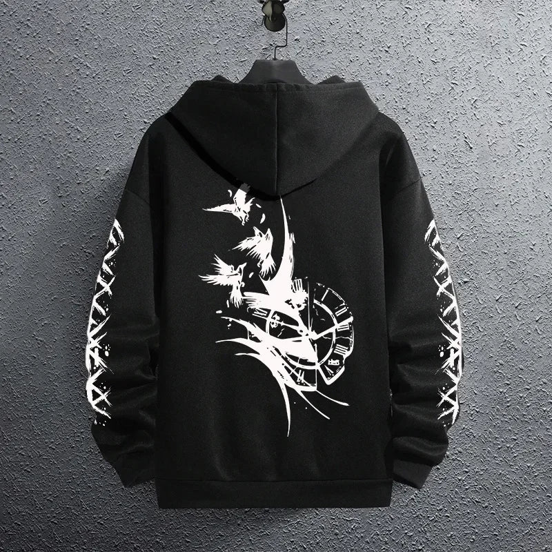2025 Brand New Black Sweatshirts Autumn Winter Male Daily Casual Sporty Jogging Hoodie Men's Outwear Fashion Pullover