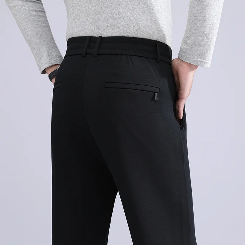 Extended 120cm Men's Pants High Wasit Stretch Trouser Male Extra Long Leg Length Inseam Casual Lengthened 200 Cm 205cm Loose Fit