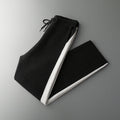 Autumn Winter New 100% Merino Wool Pants Men's High Waist Wide Leg Pants Thickened Jacquard Contrast Pants Casual Knitted Pants