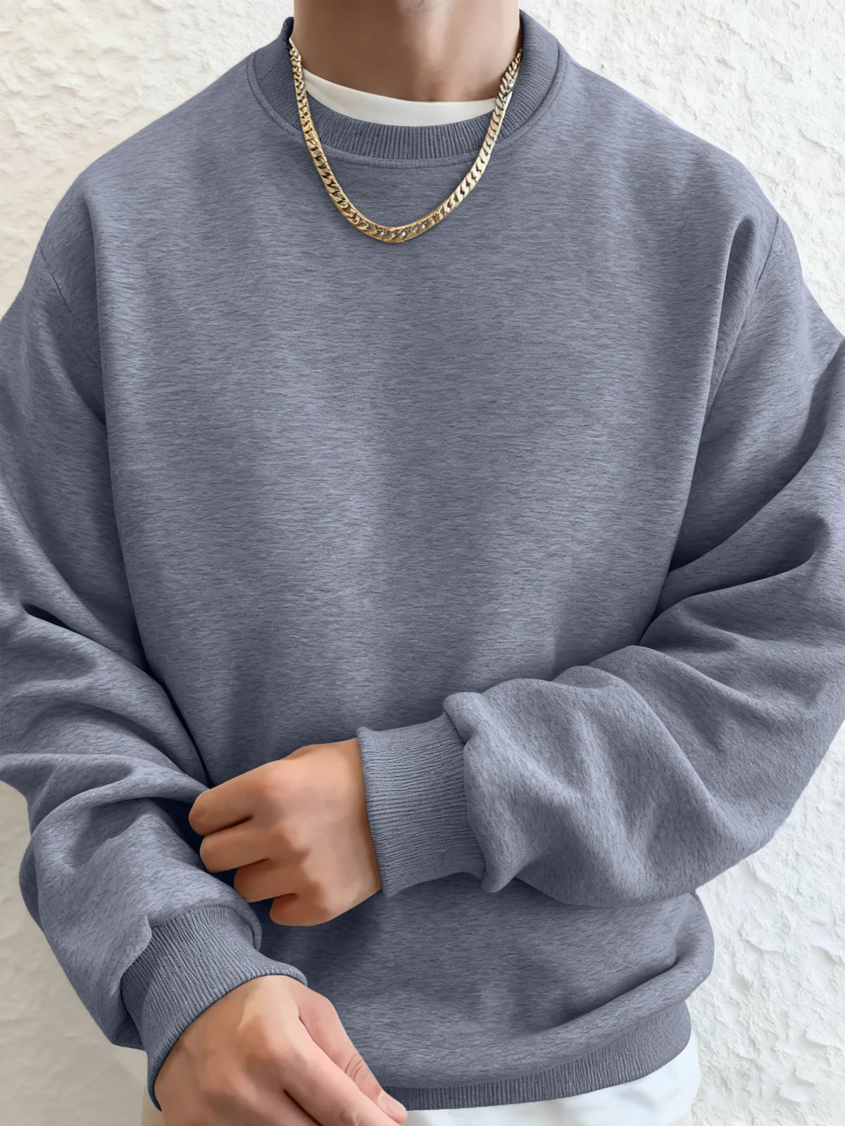 Man'S Fleece Autumn Tops Street Fashion Pullovers Comfortable Classic Sweatshirts Sports Casual Sportswears Daily Soft Clothing