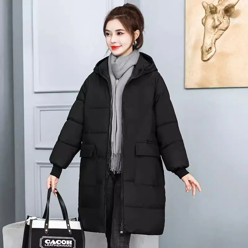 Super Large Size Winter Coat Women's Cotton-padded Jacket Oversize Loose Parkas Hooded Thicken Overcoat Plus Size XL-8XL