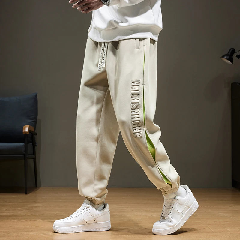 Large Size Men's Sweatpant Loose Fit Baggy Jogger Pants Male Spring Summer Elastic Sport Casual Fashion Trouser Big Large Plus