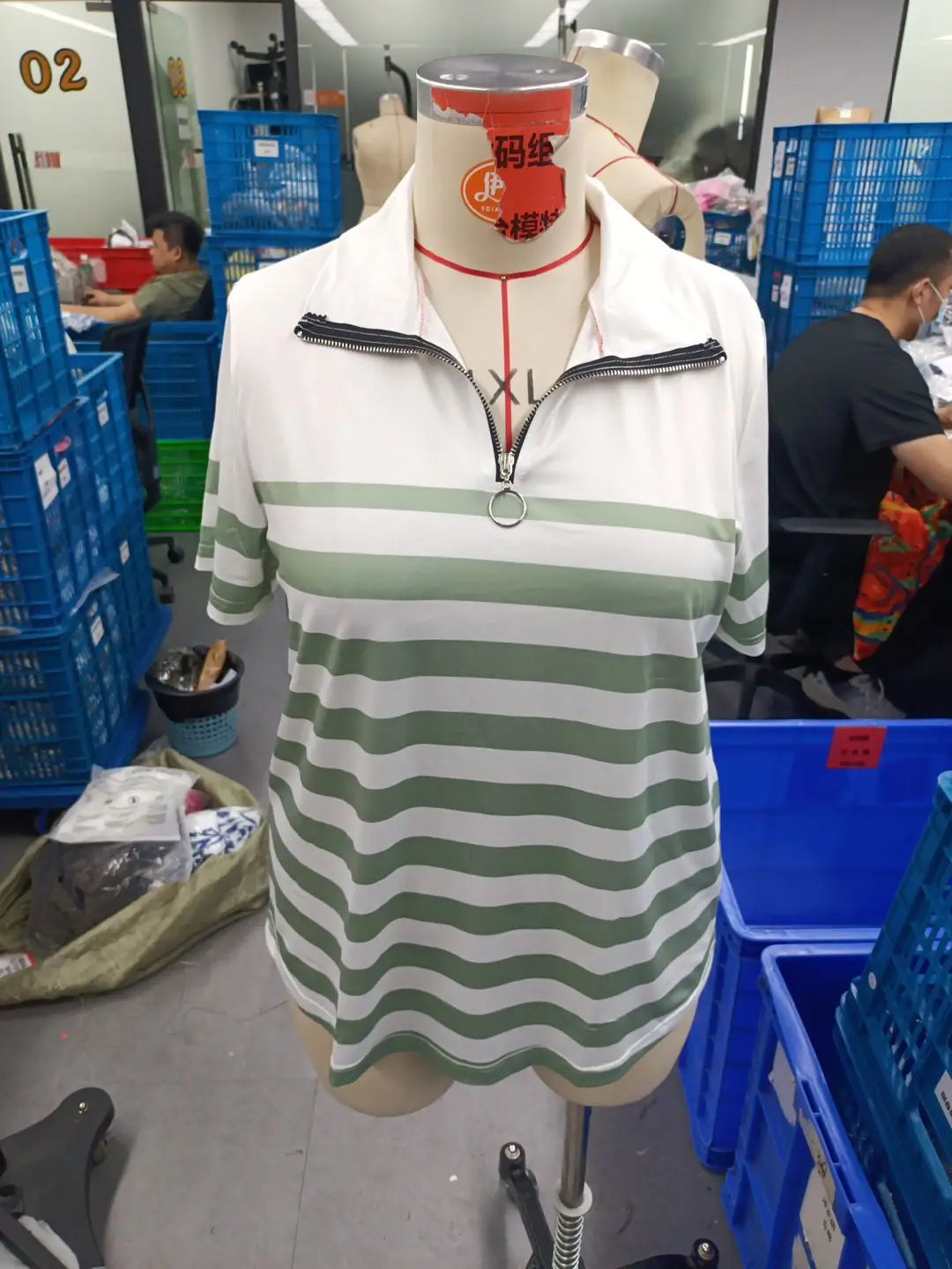 2025 Plus Size New Round Neck Striped T-Shirts For Women In Europe And America For Spring And Summer