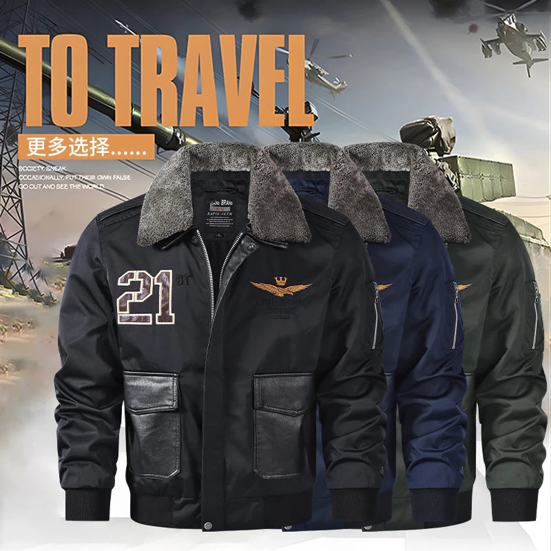 Military MA-1 Bomber Jackets Men Autumn Ma1 Polit Flight Coats Tactica Mens Windbreaker fur Collar Man Pilot jackets men