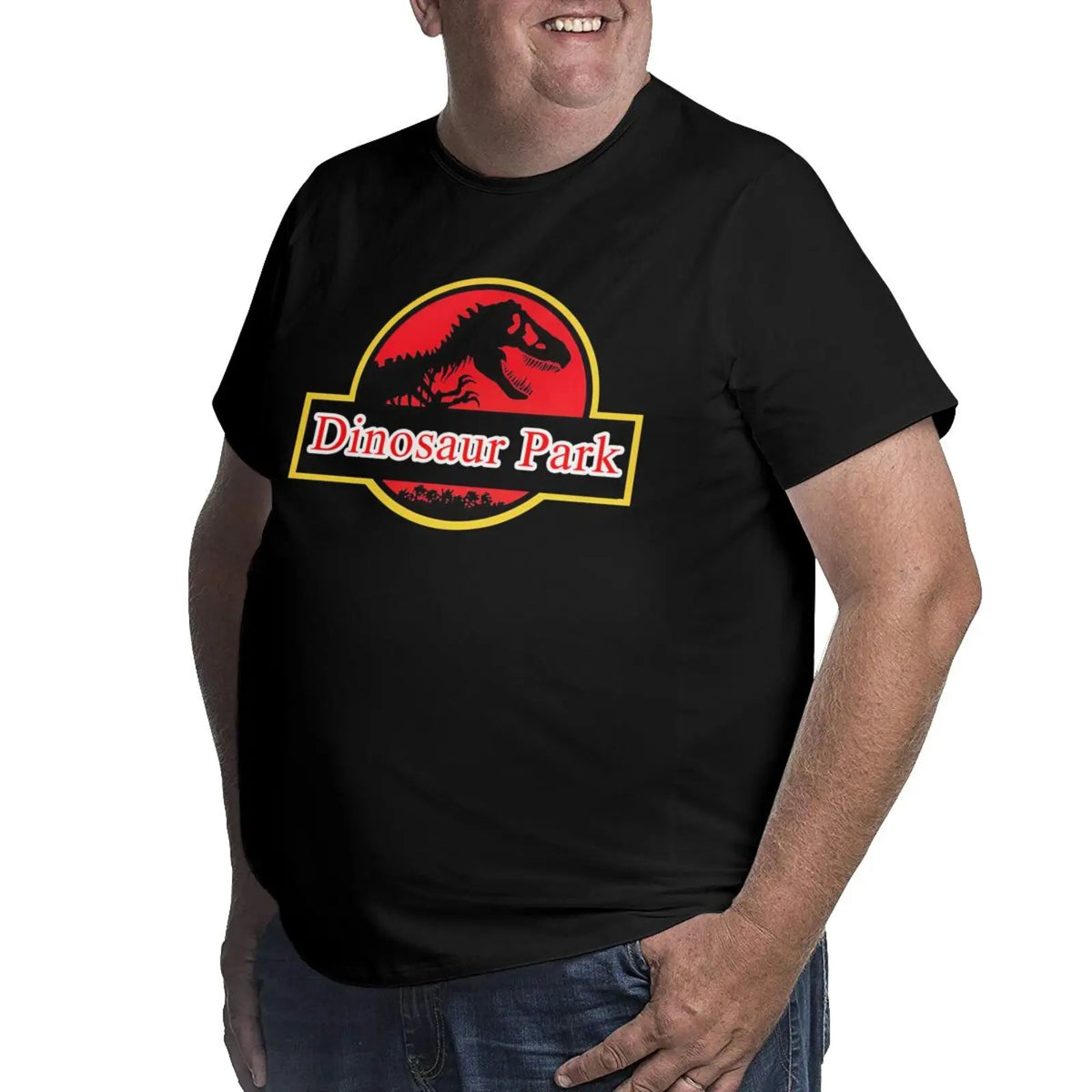 Dinosaur Park Graphic T-shirts for Big and Tall Man Plus Size T Shirts for Big and Tall Man Oversize Top Tees 1X-6X