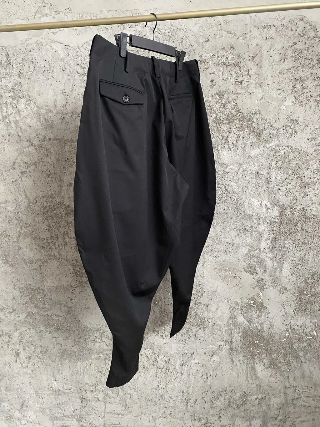 TOP-YAMAMOTO wool silhouette lantern pants, skinny pants, hip-hop street CDG men's pants