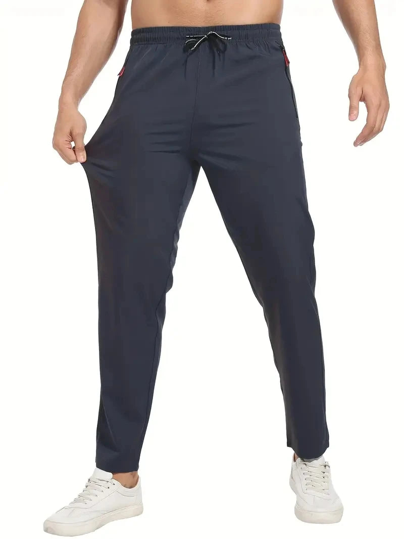 3-Pack Soft Men's Casual Straight Pants Stretch Elastic Waist Jogger Korean Classic Blue Black Gray Brand Trousers Plus Size