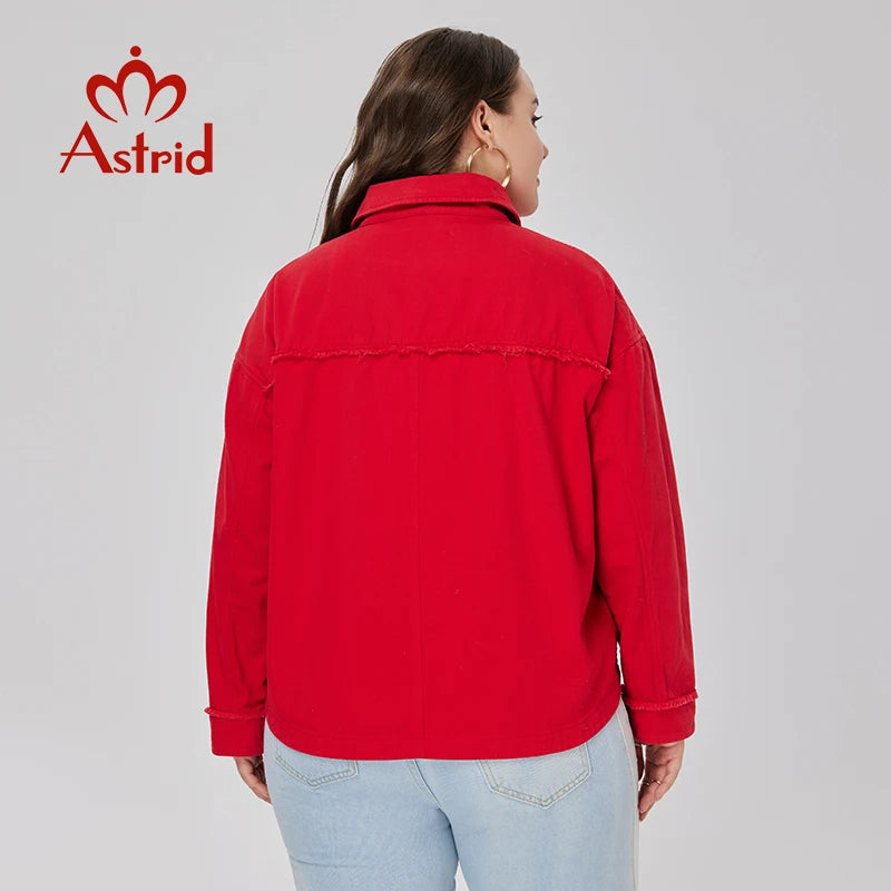 Astrid Women's shirt and blouses fashion Casual Coat Women Clothes Plus Size Spring 2023 New In Outerwear Cowboy Jacket female