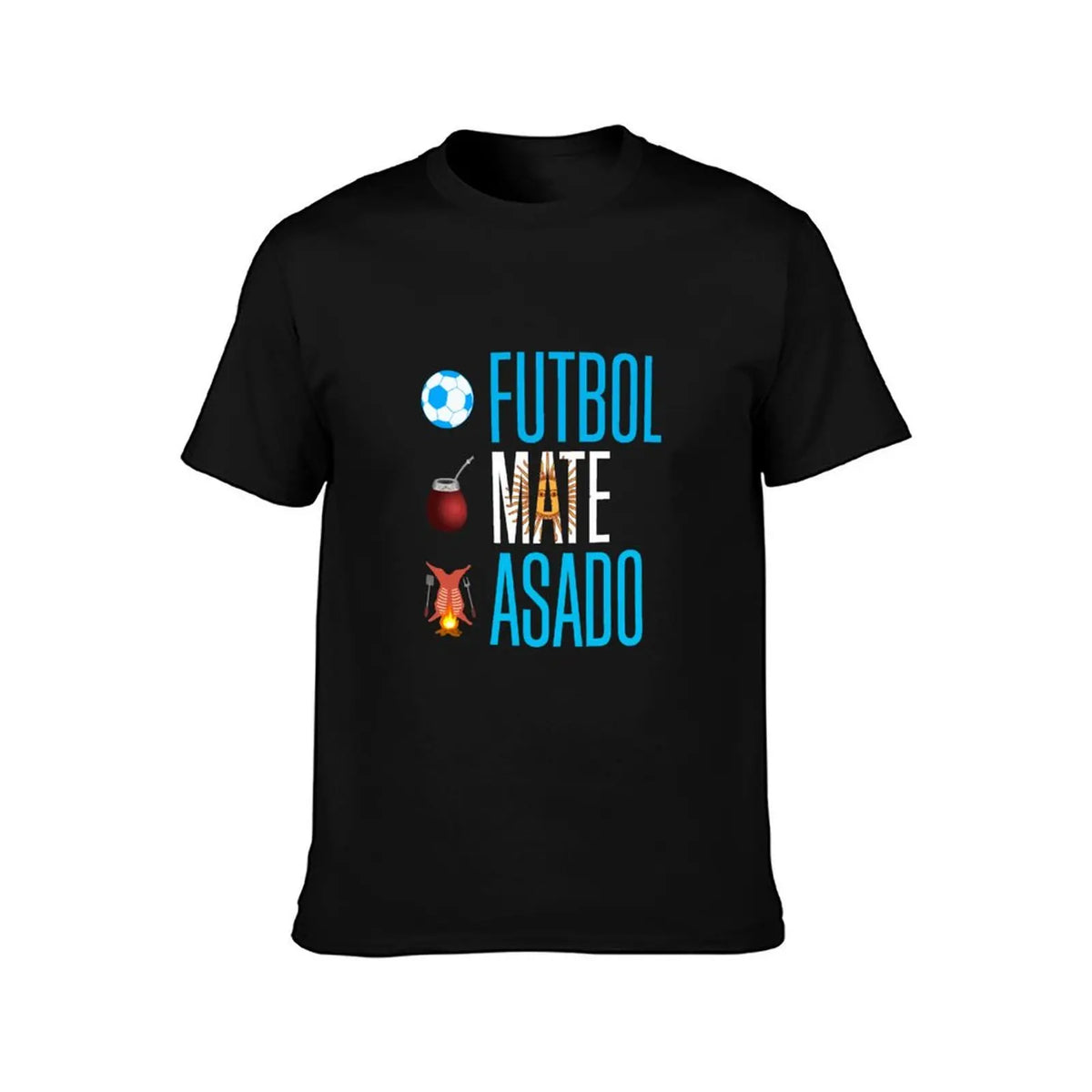Soccer, Mate and Asado T-Shirt summer top Blouse big and tall t shirts for men