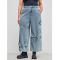 Plus Size Woman Clothing Women Jeans New Fashion Casual Wide Leg Pants With Pocket Design Unique Style And Versatile Simple