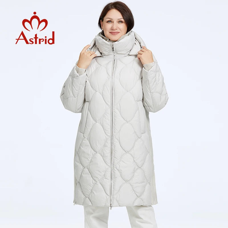 Astrid Women's Winter Jacket 2023 Plus Size Women Parka Warm Thick Bio Down Jackets Windproof Long Hooded Quilted Coat Female