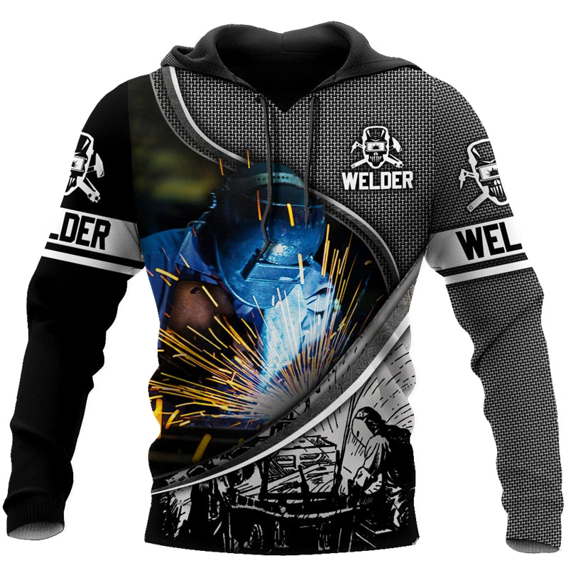 Men's Hoodie Electric welder Pattern Women Sweatshirts 3D Print Fashion Autumn Harajuku Unisex Casual Tracksuit