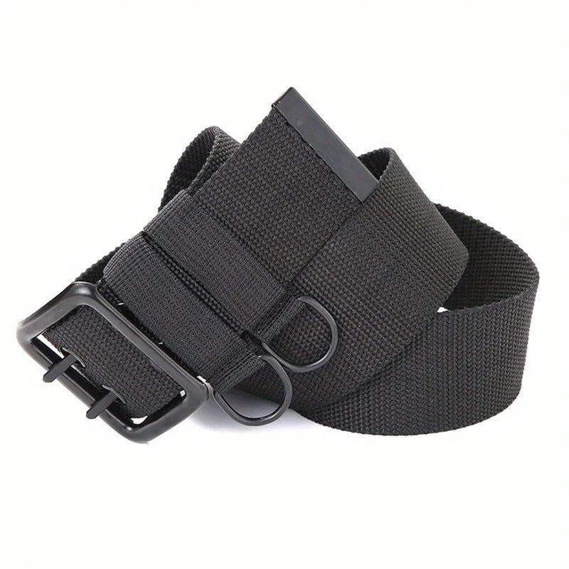 New Wide Double - Layer Canvas Tactical Belt for Men | Outdoor & Casual | All - Size Available | Heavy - Duty for Big and Tall