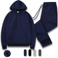 Tracksuit Men 2 Piece Set Big and Tall Long Sleeve Hooded Activewear Suits Gym Workout Training Stretchy Outfits