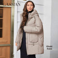 GASMAN 2023 Fashion Hooded Parkas Women's Plus Size Casual Hooded Pocket Women Down Jacket Female Coat Outwear 83367