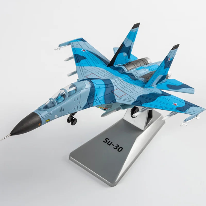 1:100 Scale SU-30 Aircraft SU-30MKK Alloy Simulation Static Fighter Militarized Combat Aeroplane Model Collection Toy Gift