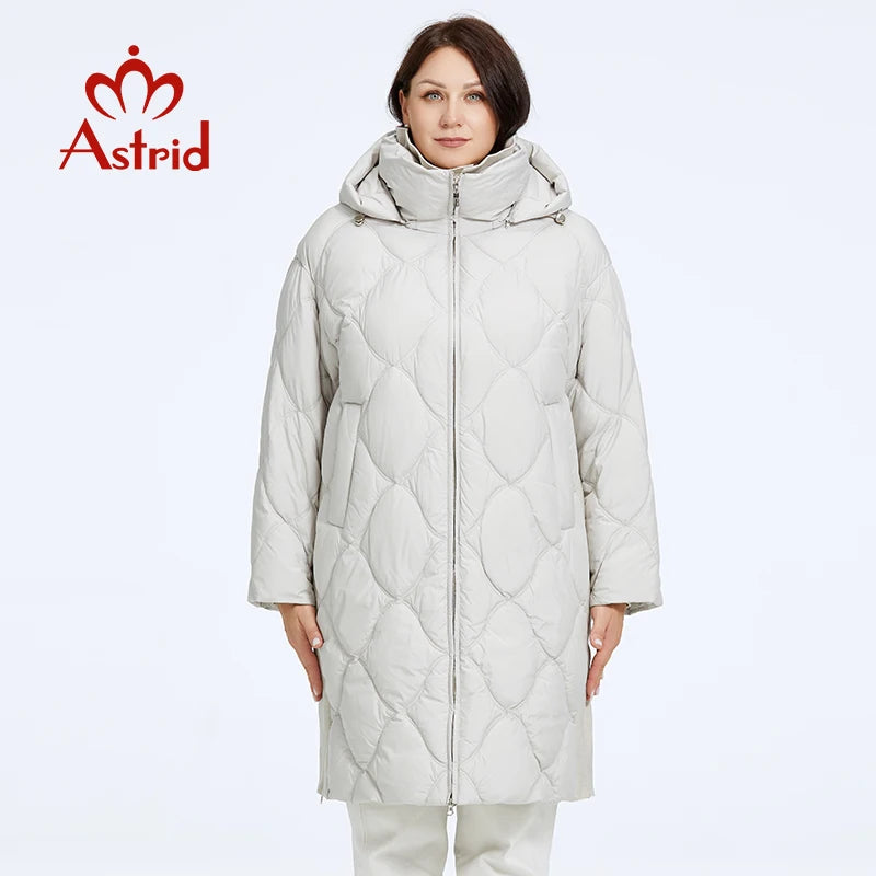 Astrid Women's Winter Jacket 2023 Plus Size Women Parka Warm Thick Bio Down Jackets Windproof Long Hooded Quilted Coat Female