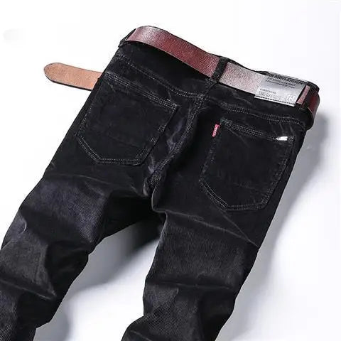 New Arrival Autumn Winter Casual Pants Men's Corduroy Streetwear Straight Stretchable Thick Velvet Pants Men Clothing Trousers