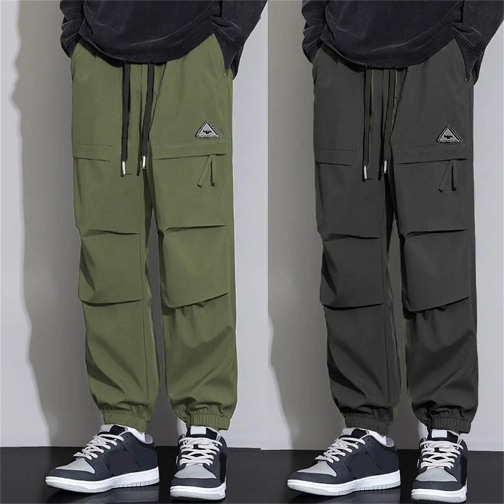 Straight Working Pants Men American Retro Autumn Solid Color New Fashion Large Size Loose Casual Wide-Level Pants Men Y2k