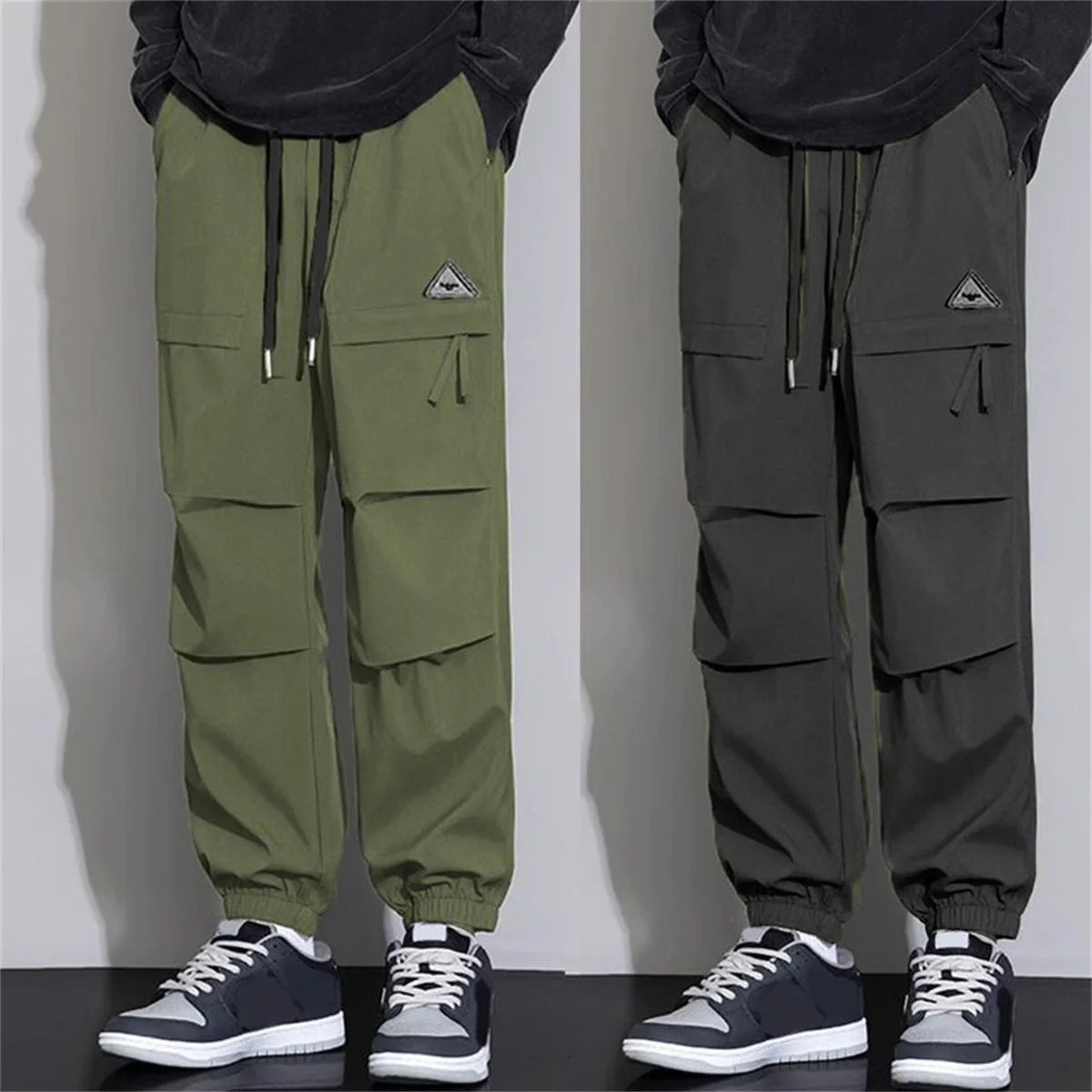 Straight Working Pants Men American Retro Autumn Solid Color New Fashion Large Size Loose Casual Wide-Level Pants Men Y2k