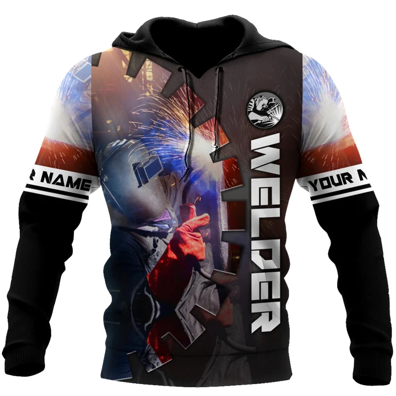 Men's Hoodie Electric welder Pattern Women Sweatshirts 3D Print Fashion Autumn Harajuku Unisex Casual Tracksuit
