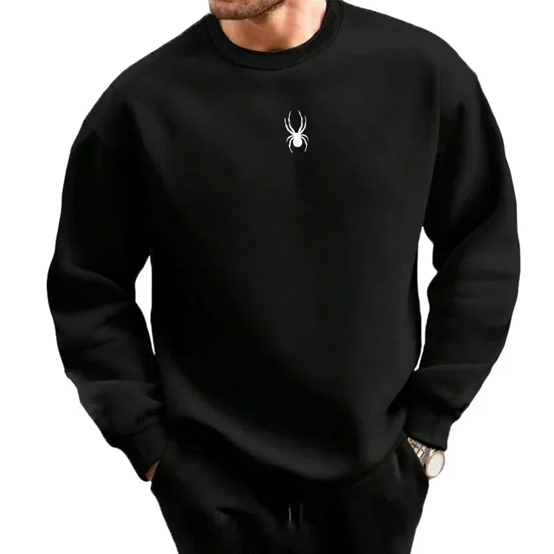 New men's round neck long sleeved sportswear, high-quality outdoor casual men's clothing, fashionable spring and autumn suit