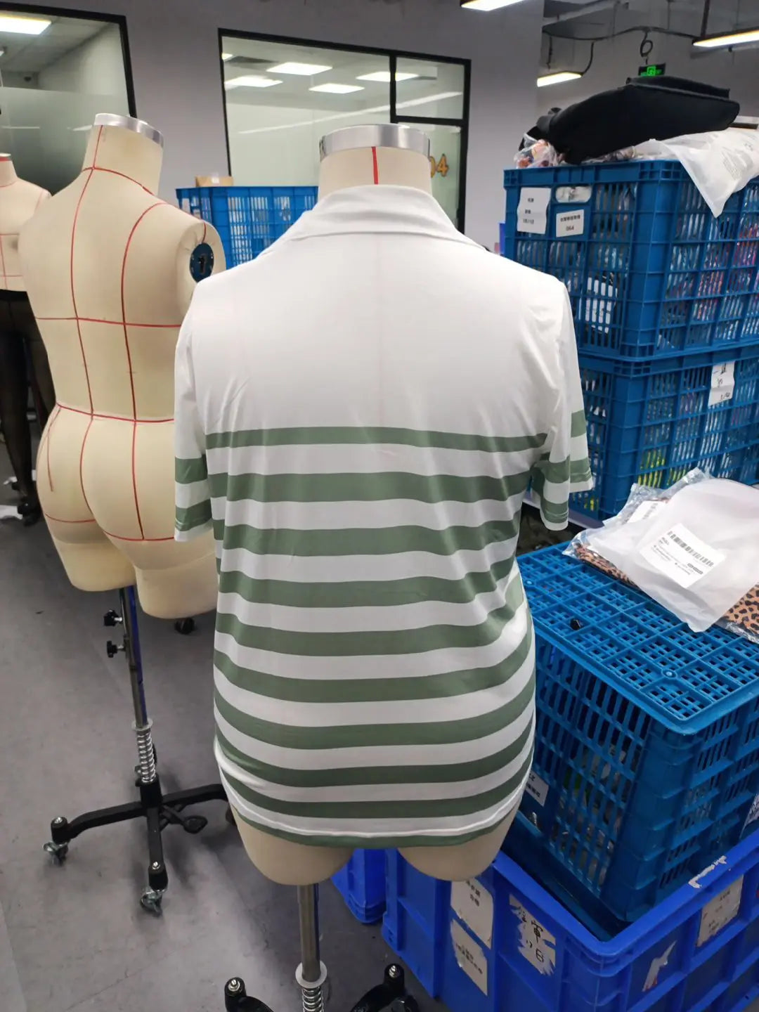 2025 Plus Size New Round Neck Striped T-Shirts For Women In Europe And America For Spring And Summer
