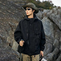 2025 new mountaineering outdoor sports windproof jacket men loose couple all-in-one waterproof jacket 2XL