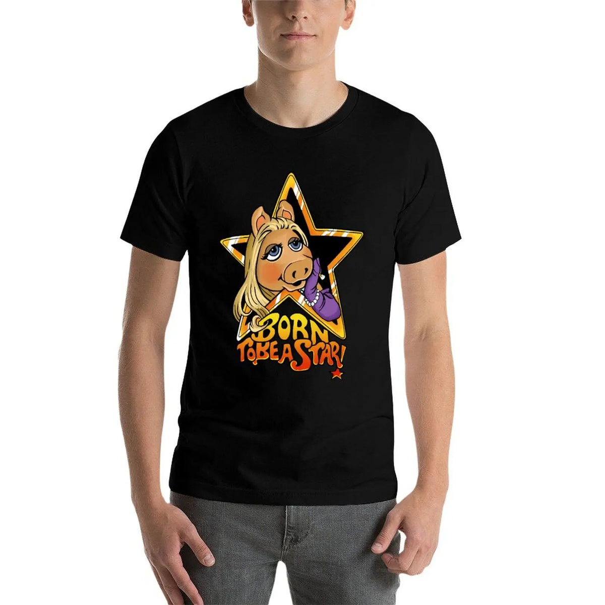 Miss piggy T-Shirt Big and Tall Solid Color T-Shirt