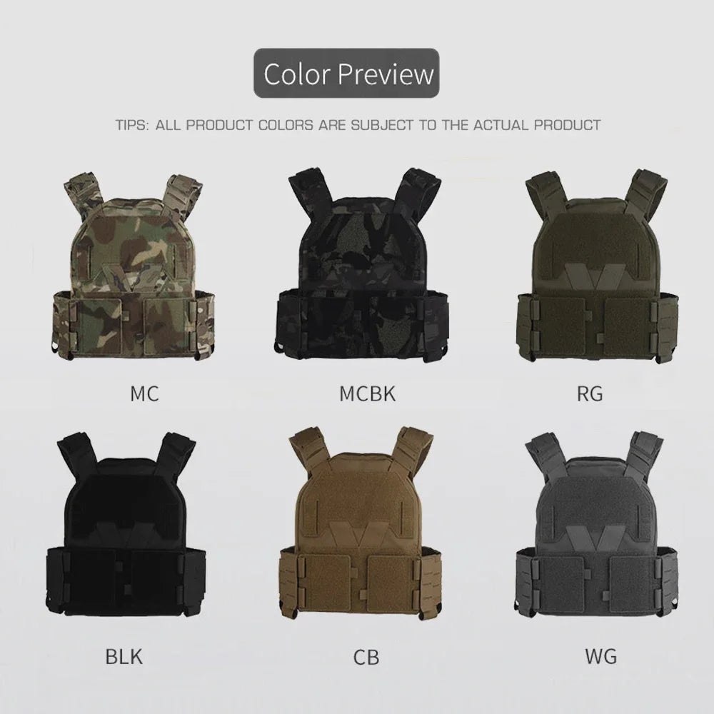 Tactical Sub-Zero Plate Carrier Airsoft Hunting Vest with MultiCaliber 9MM 6Pcs Long Mag/5.56 Triple Magazine Pouch