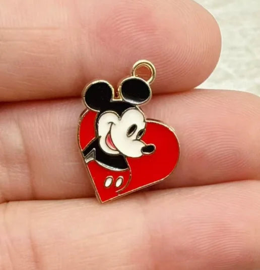 10pcs Mickey toy Necklace Charms for Handbags Key Chain Accessories DIY Jewelry Making Gifts