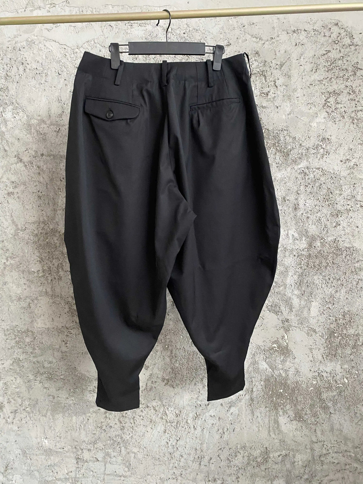TOP-YAMAMOTO wool silhouette lantern pants, skinny pants, hip-hop street CDG men's pants