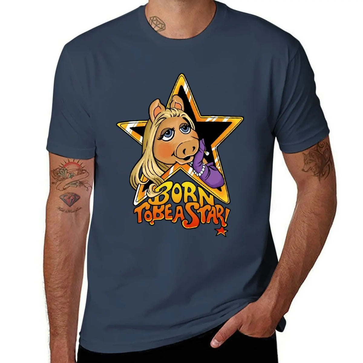 Miss piggy T-Shirt Big and Tall Solid Color T-Shirt