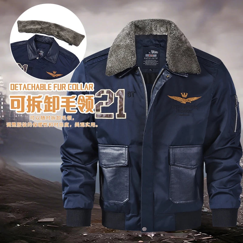 Military MA-1 Bomber Jackets Men Autumn Ma1 Polit Flight Coats Tactica Mens Windbreaker fur Collar Man Pilot jackets men
