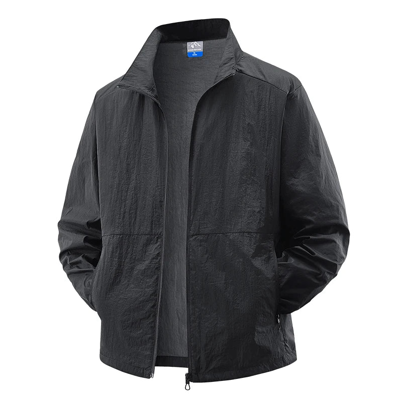 UPF50+ UV Protection Skin Coats Men Big Size 8XL 7XL 6XL Summer Windbreaker Lightweight Windshield Reflective UV Blocking Jacket