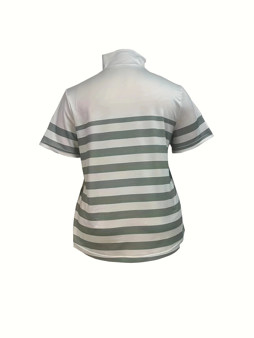 2025 Plus Size New Round Neck Striped T-Shirts For Women In Europe And America For Spring And Summer