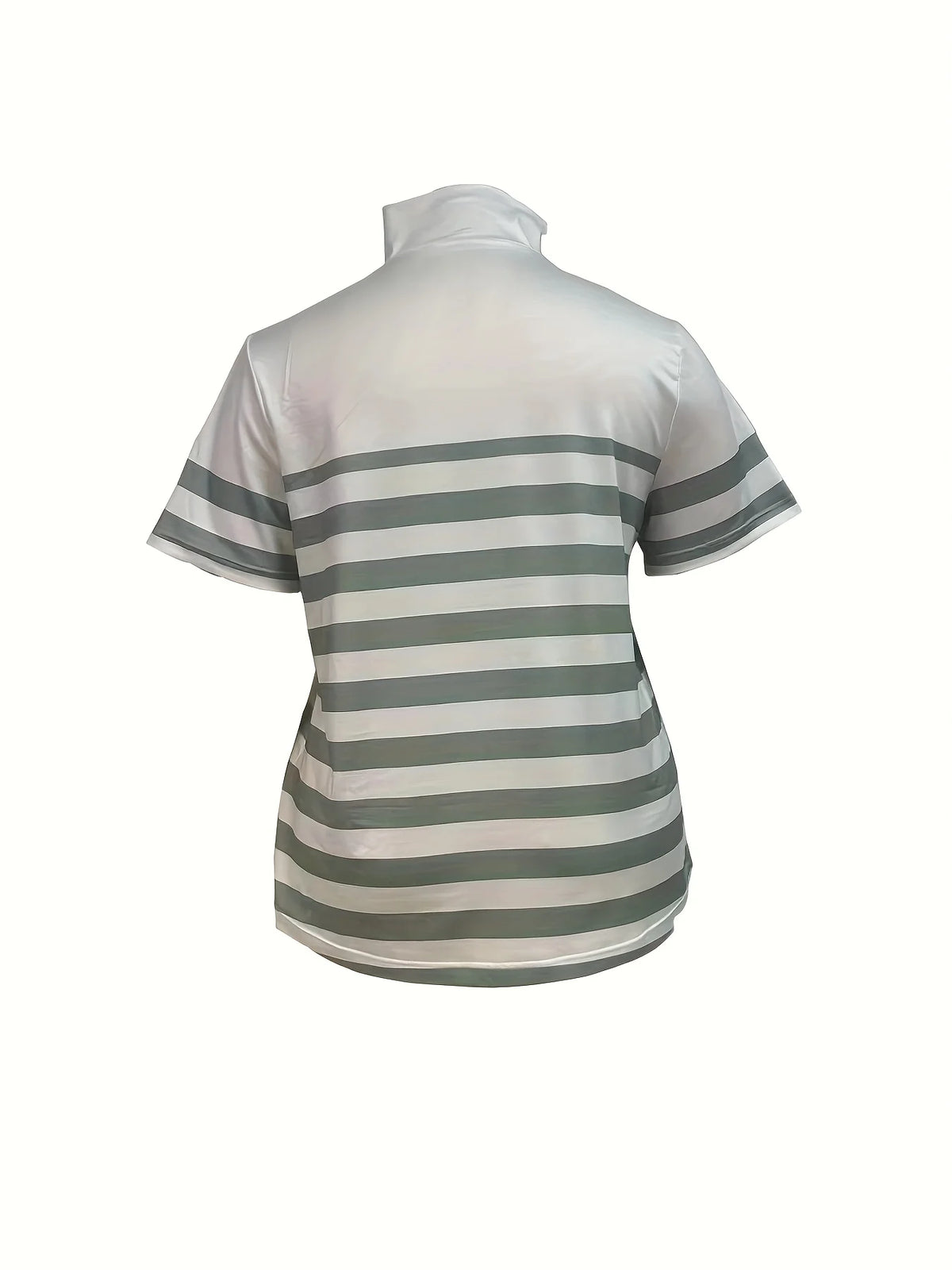 2025 Plus Size New Round Neck Striped T-Shirts For Women In Europe And America For Spring And Summer