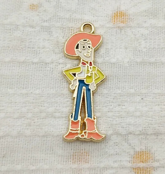10 pcs Cartoon Charm Pendants Enamel Craft, Perfect for DIY Earrings, Bracelets, Neck Handmade Craft Supplie