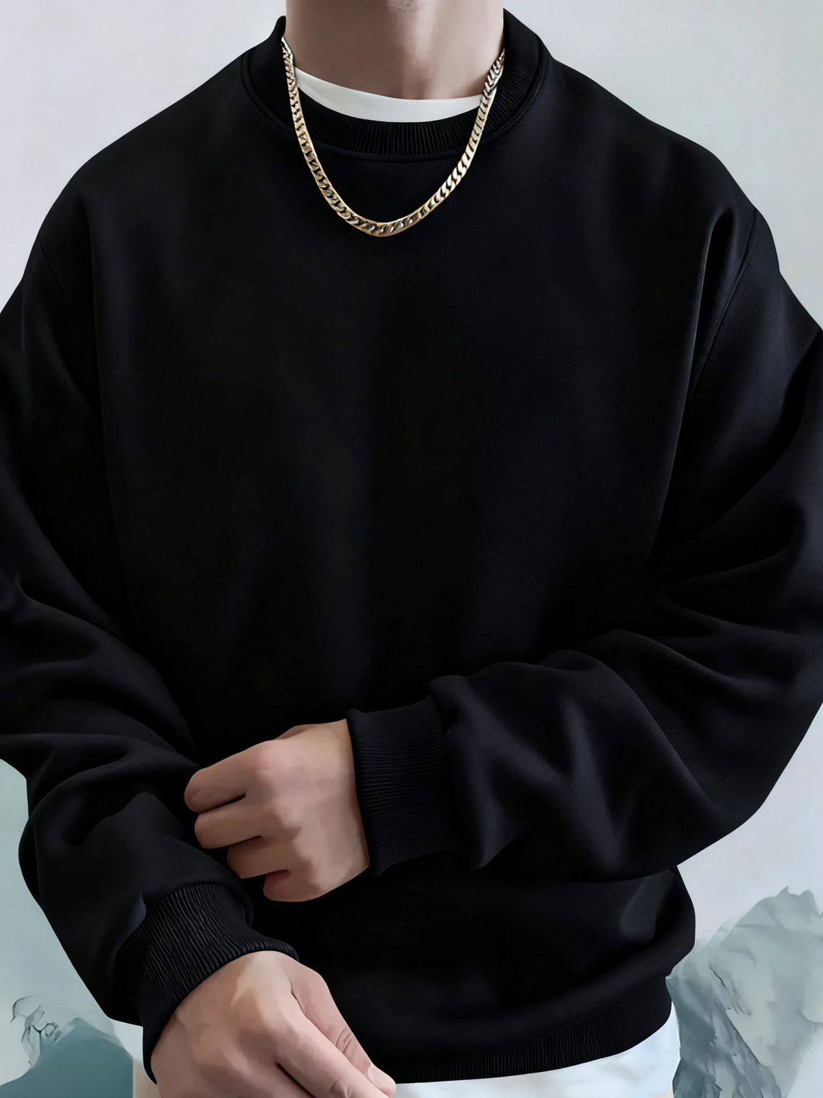 Man'S Fleece Autumn Tops Street Fashion Pullovers Comfortable Classic Sweatshirts Sports Casual Sportswears Daily Soft Clothing