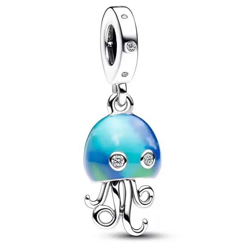 Hot Sale 100% 925 Sterling Silver Fashion Ocean Animal Fish Starfish Seahorse Beads Ladies DIY Elegant Fine Jewelry Gifts