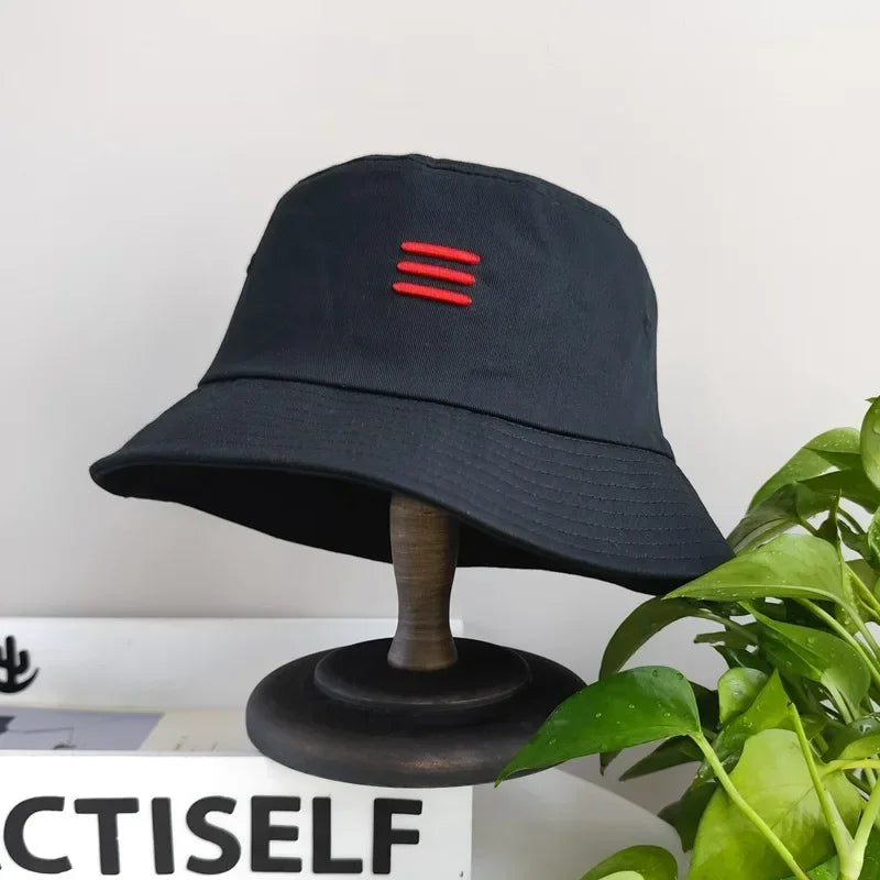 Male and female big head circumference 63cm fisherman hat black basin hat men's trendy plus size big head large sun hat