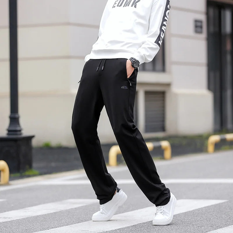 Big Tall Men's Pants High Quality Waist Casual Trouser Male Super Extra Long Length 130cm 200 Cm 205cm Size Non-Iron Thin Youth