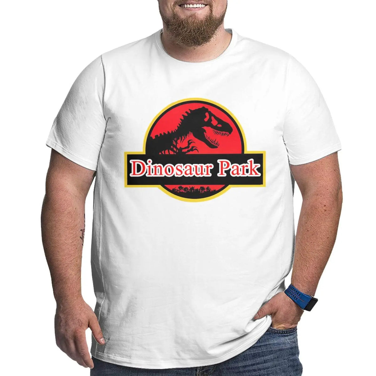 Dinosaur Park Graphic T-shirts for Big and Tall Man Plus Size T Shirts for Big and Tall Man Oversize Top Tees 1X-6X
