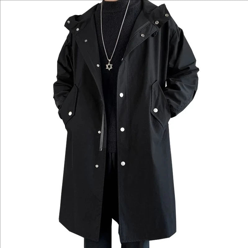 Men's Autumn New Hooded Jacket Korean Streetwear Oversize Coats Korean Streetwear Fashion Male Clothing Hip Hop Loose Jackets