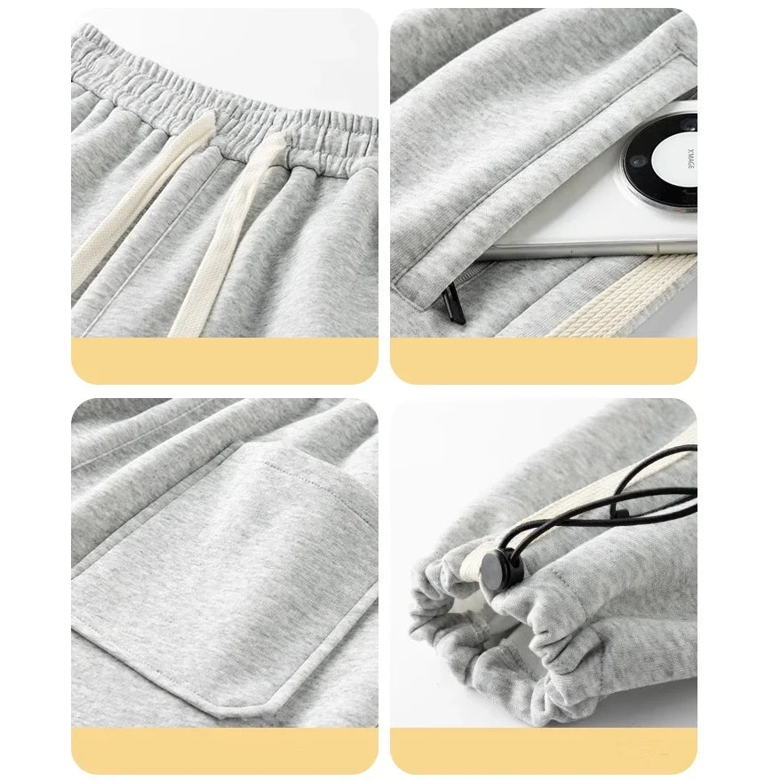 Big Tall Men Pants 200 Cm 190cm Extra Long Length Trousers Male Straight Leg Sweatpants Winter Autumn Fleece Warm Lengthen 120cm