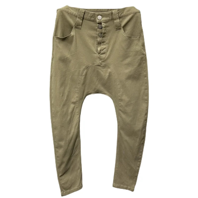 Dark Avant-Garde Techwear Style Black Fashion  Fit Pants Casual Stretch Personality Baggy Pants for Men