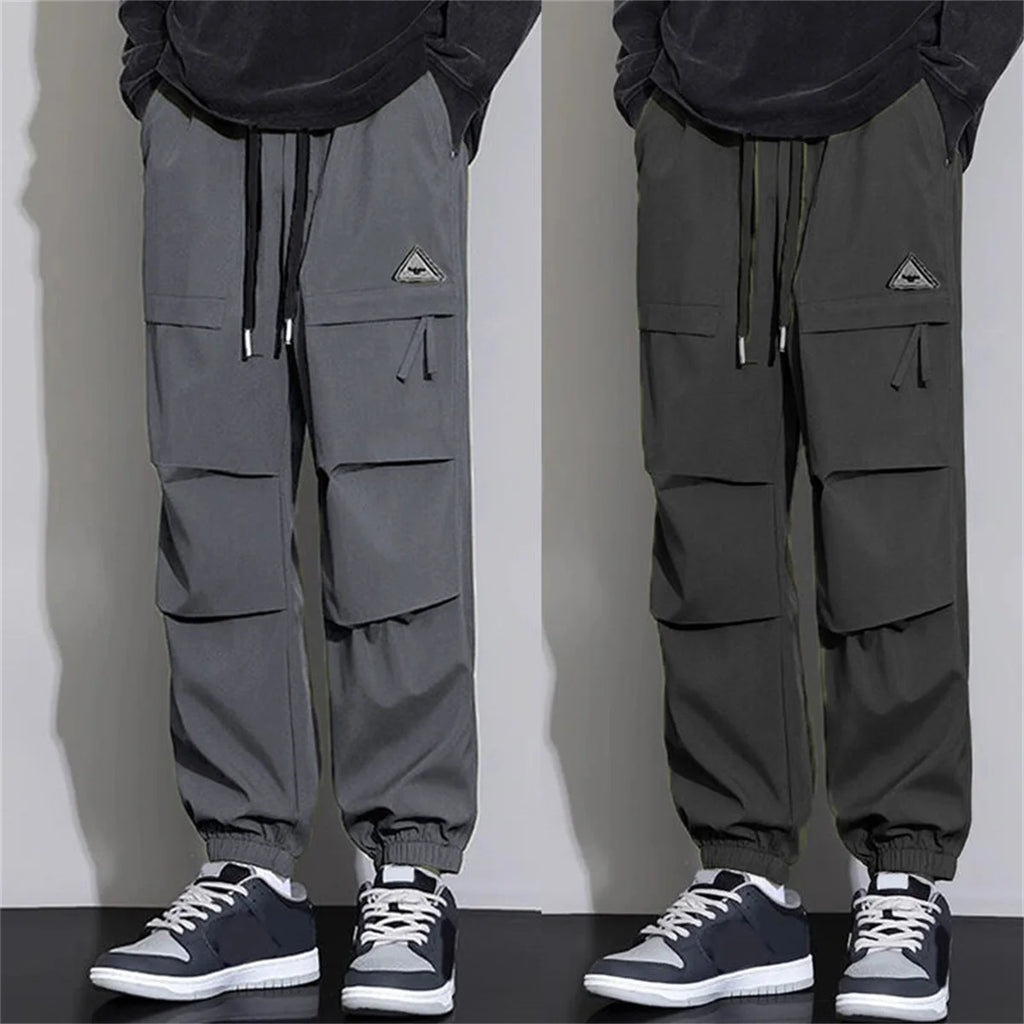 Straight Working Pants Men American Retro Autumn Solid Color New Fashion Large Size Loose Casual Wide-Level Pants Men Y2k