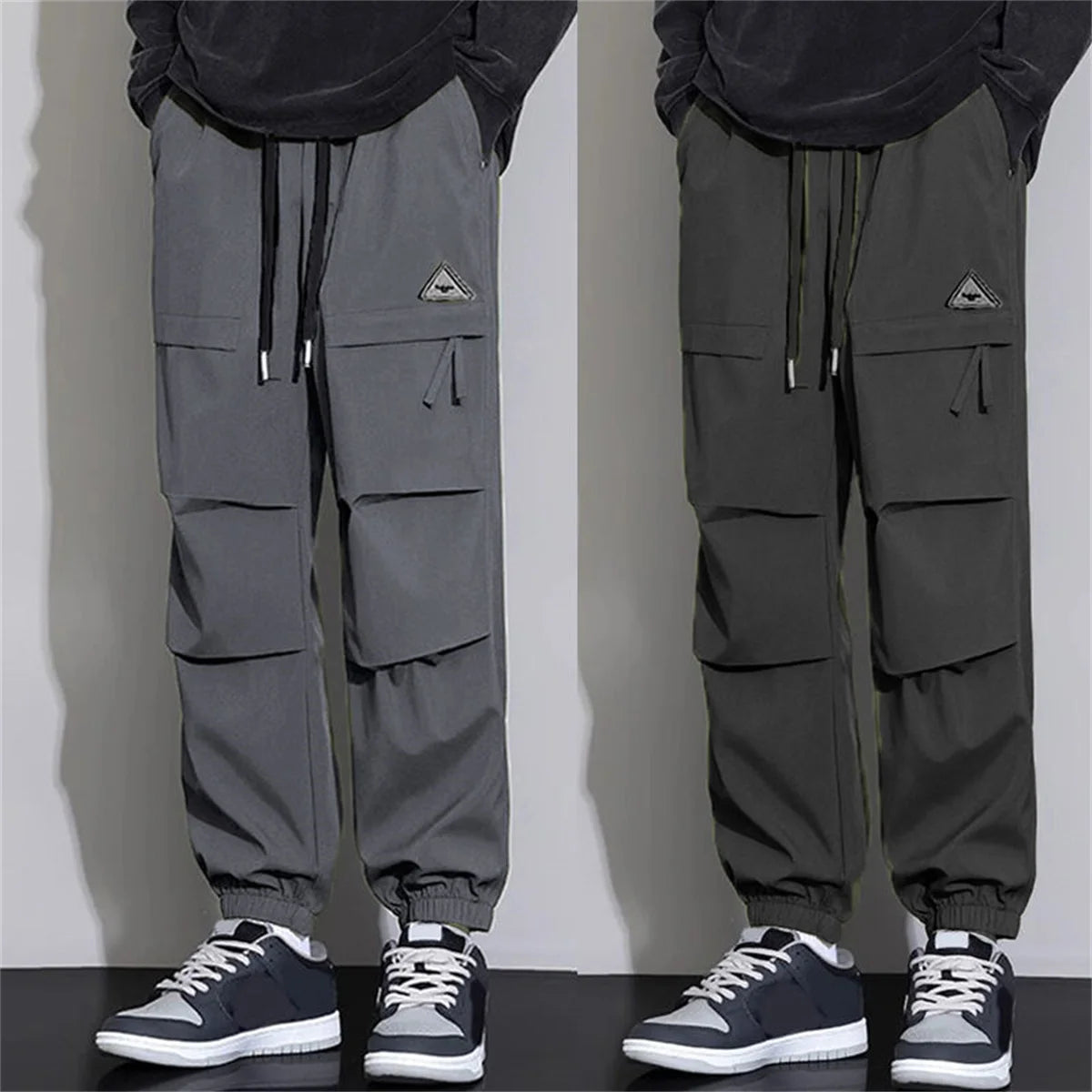 Straight Working Pants Men American Retro Autumn Solid Color New Fashion Large Size Loose Casual Wide-Level Pants Men Y2k